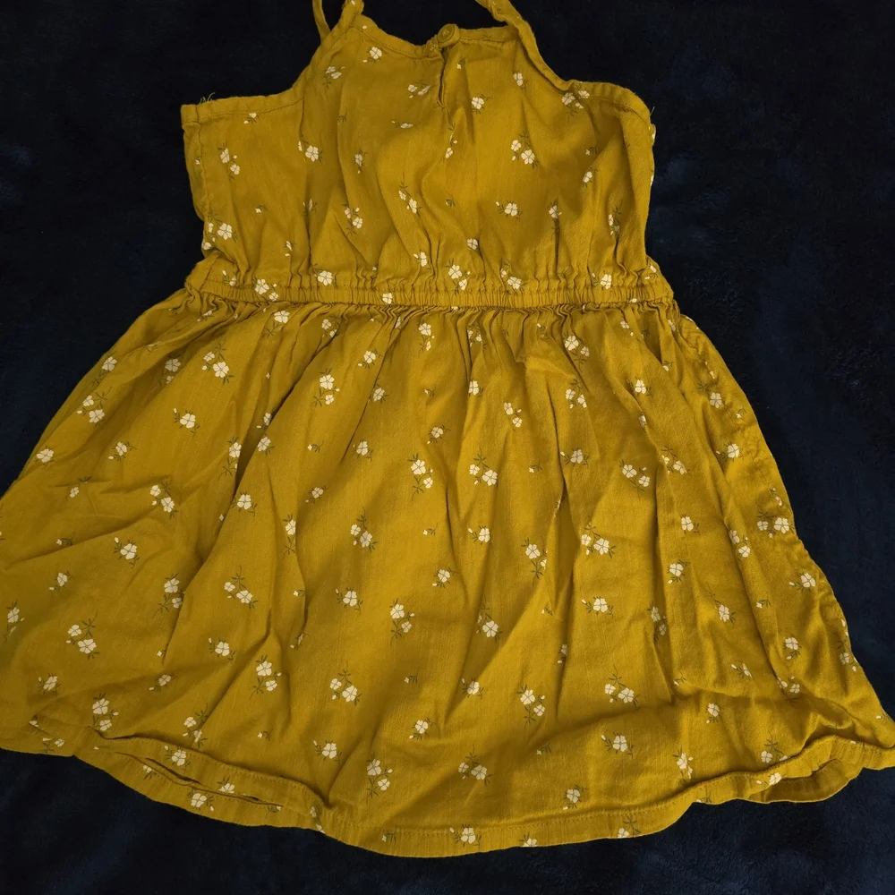 Old Navy Mustard Floral Sundress with Ruffle Straps
